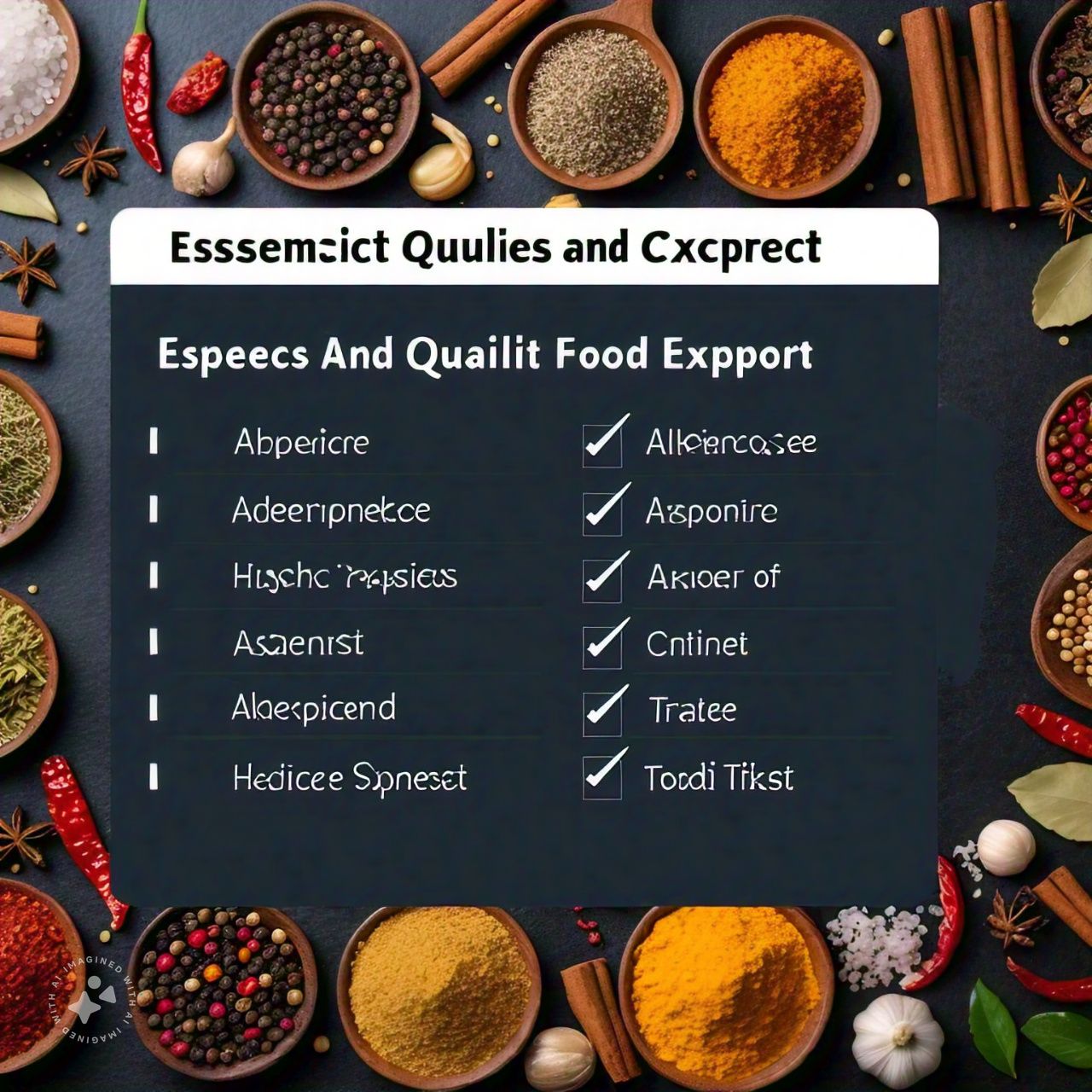 Essential Quality Checklist for Spices and Food Exports